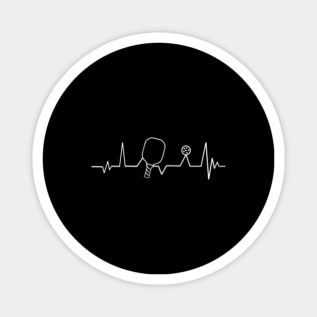 Pickleball Player Lover ECG/EKG Magnet by Sanu Designs